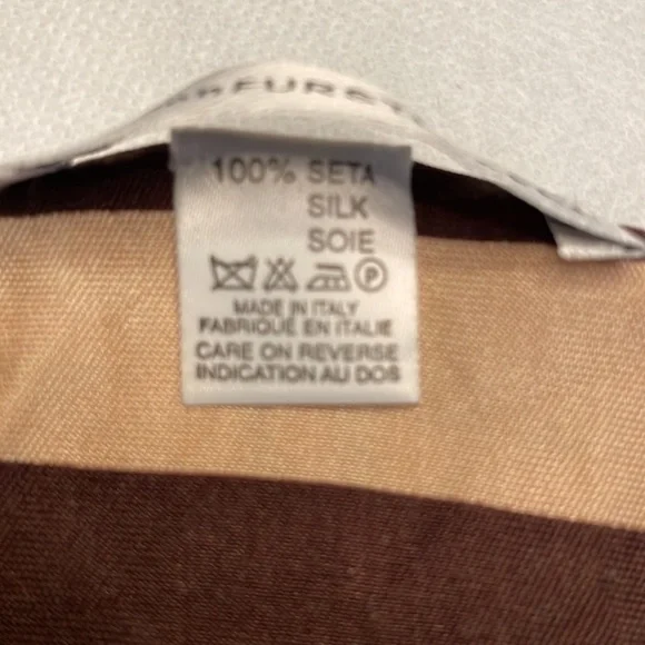 Diane Von Furstenberg Vintage Dual Pattern Oblong Silk Scarf - Picture 5 of 7